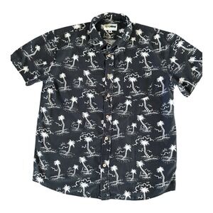 Tipsy Elves Shirt‎ Monochrome Moonlight Hawaiian Mens XL Short Sleeve Button Up